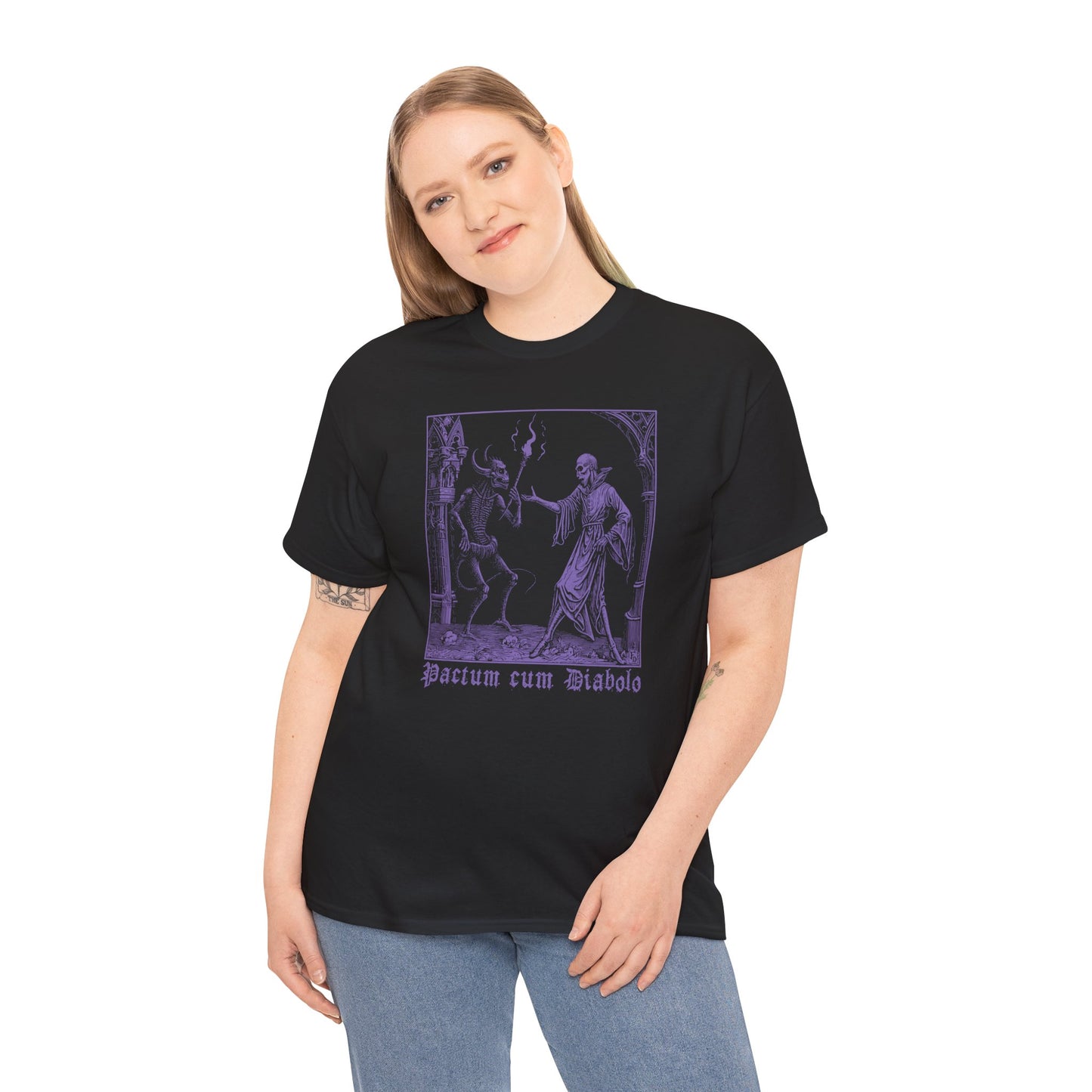 Unisex T-shirt Pactum cum Diabolo in Purple