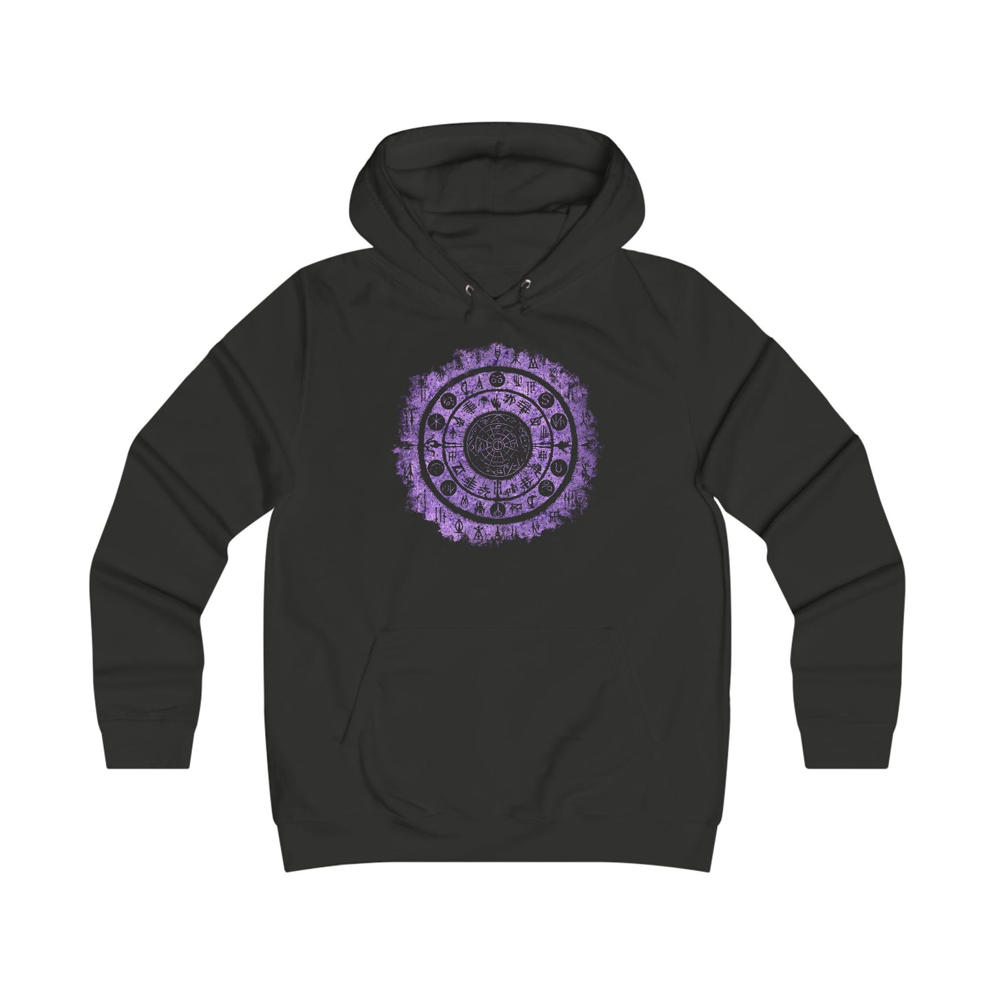 Girlie Hoodie Witchcraft seal in Purple