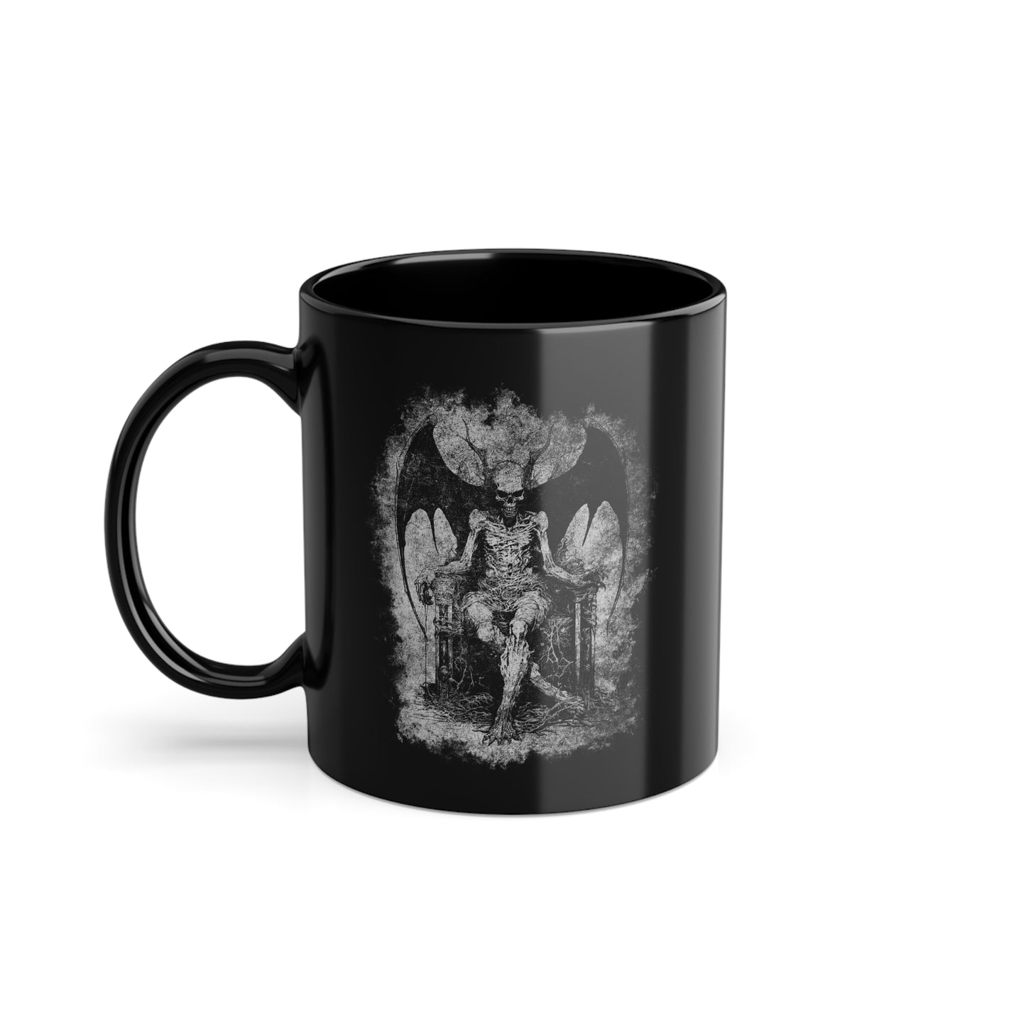 Mug Devil on his Throne in Hell in Grey