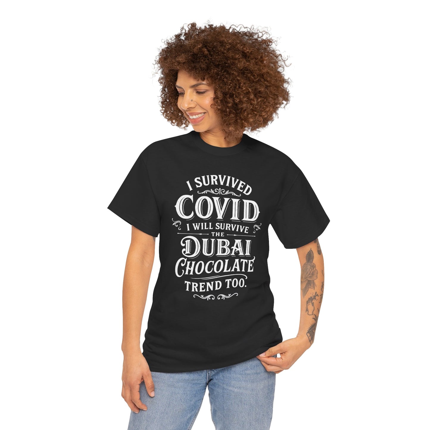 Unisex T-shirt Dubai Chocolate Trend in White
