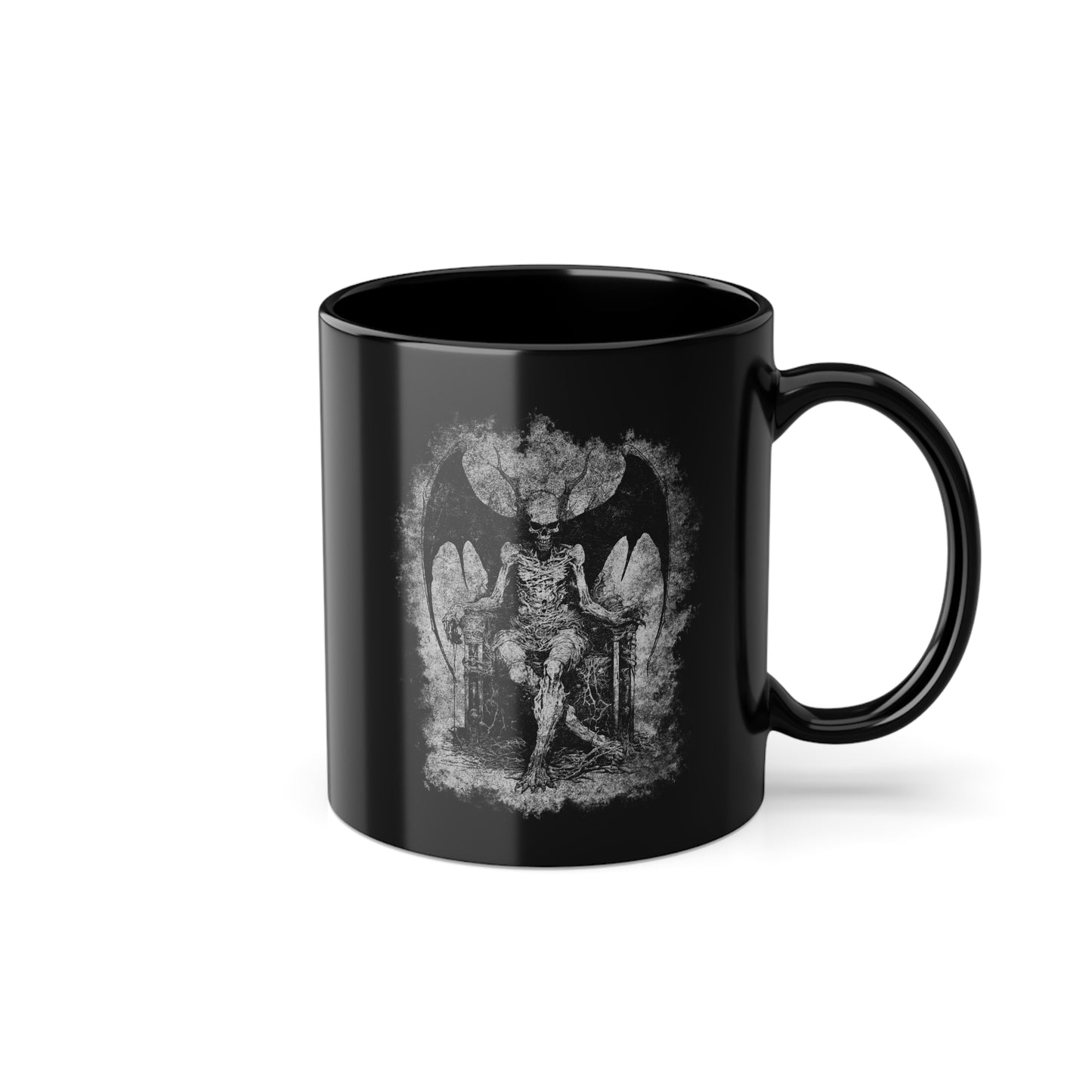 Mug Devil on his Throne in Hell in Grey