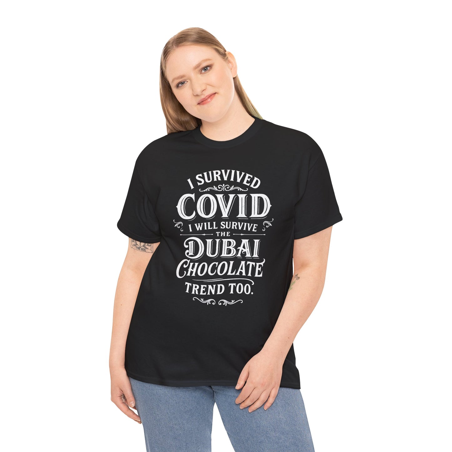 Unisex T-shirt Dubai Chocolate Trend in White