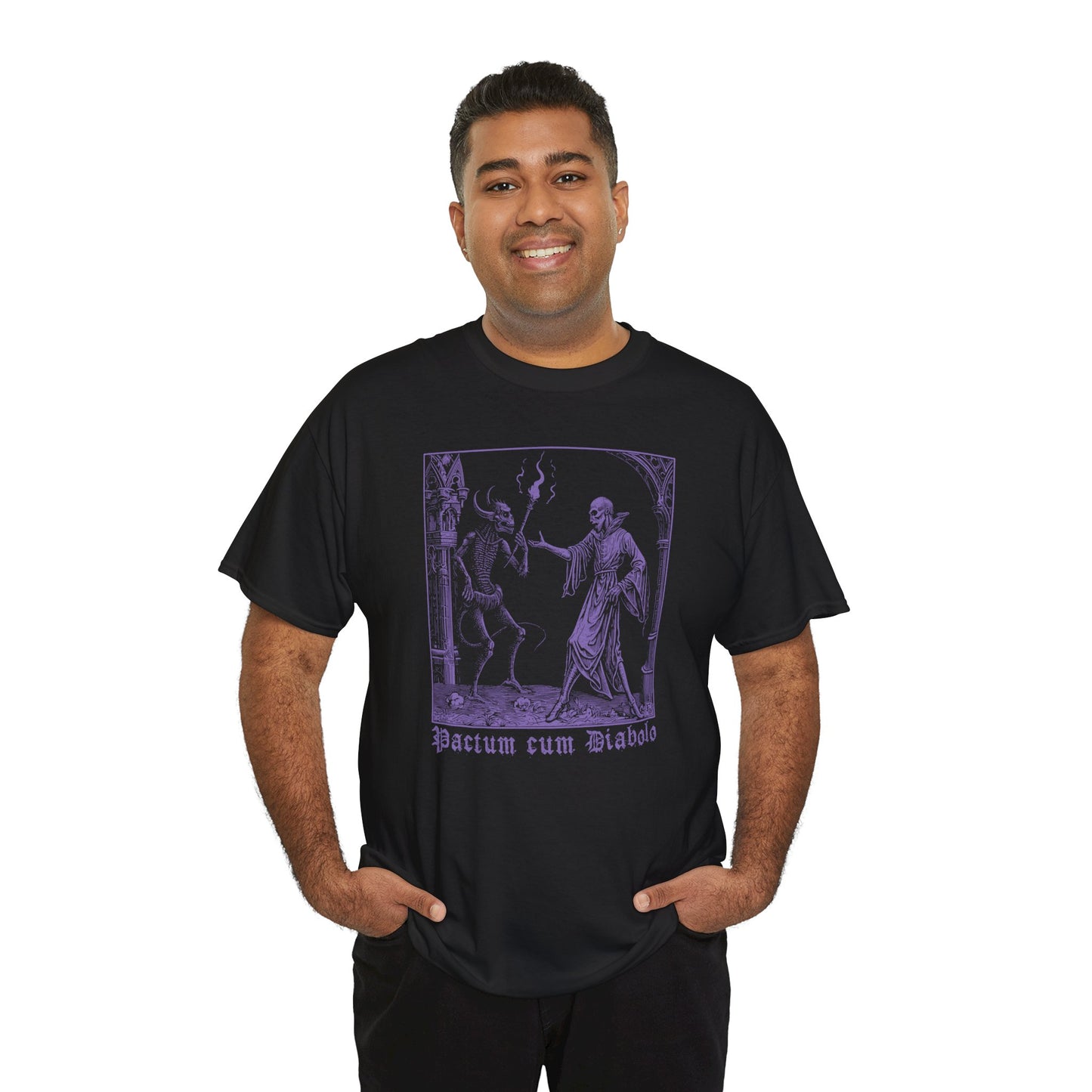Unisex T-shirt Pactum cum Diabolo in Purple