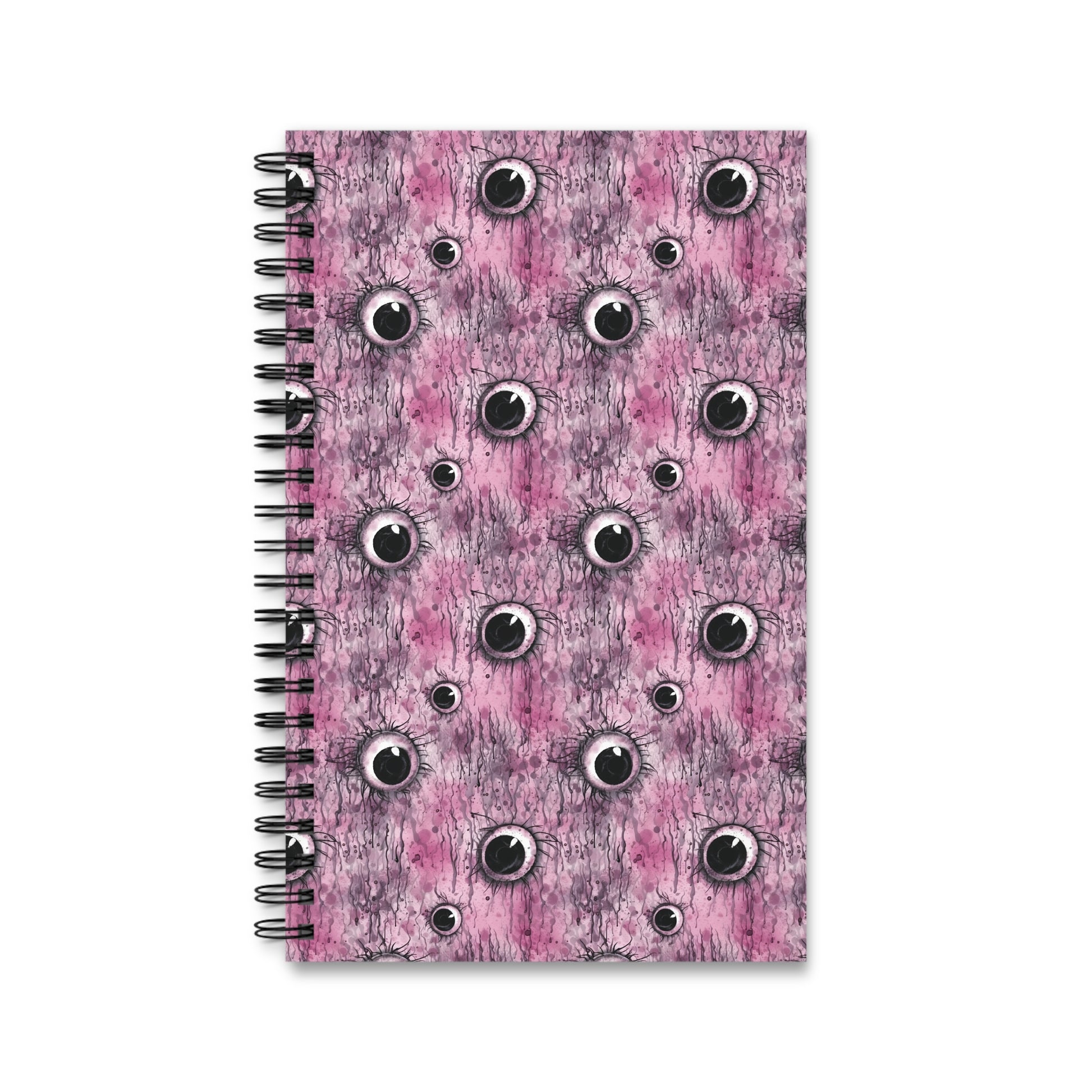 Spiral Notebook Creepy Pinky Eyes - Frogos Design