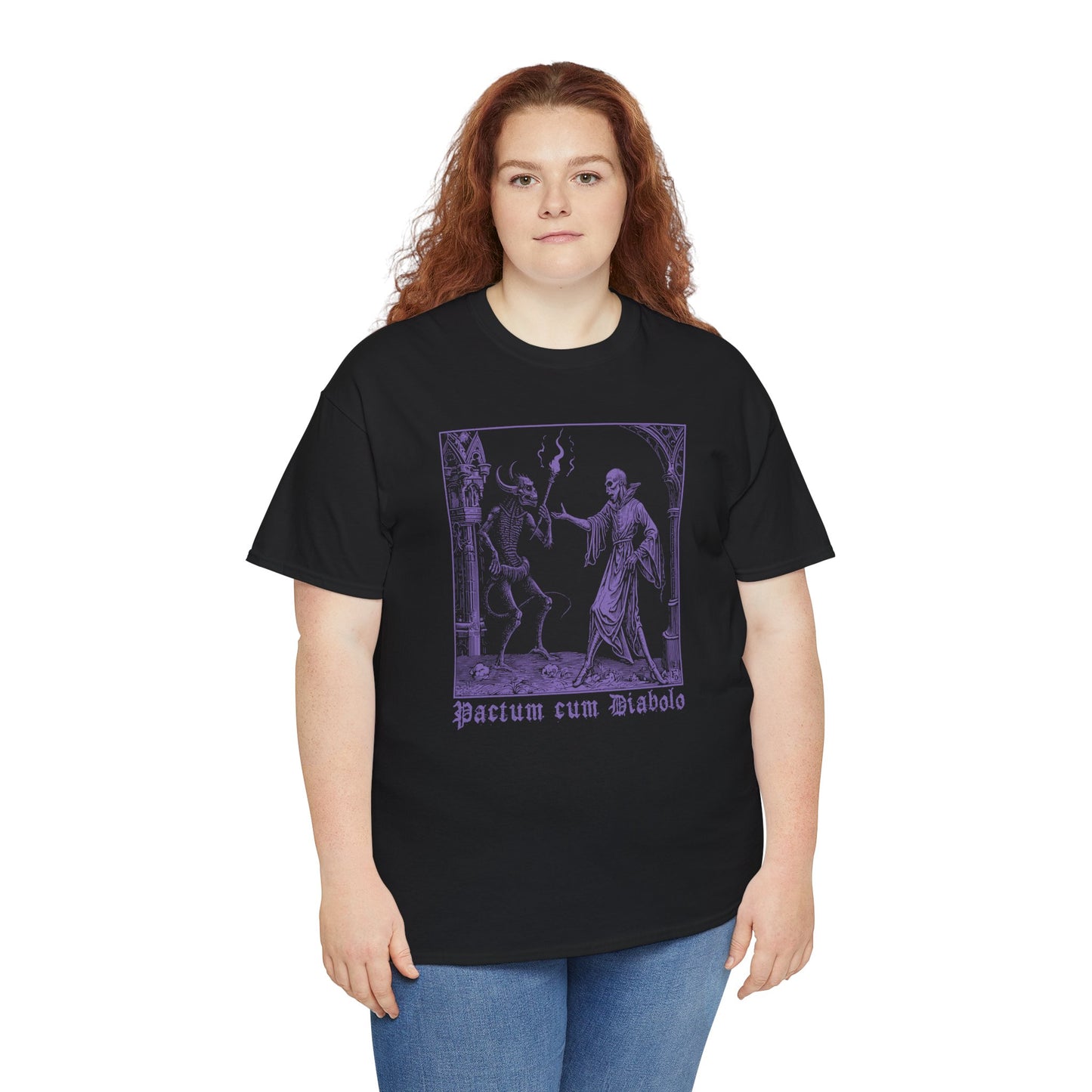 Unisex T-shirt Pactum cum Diabolo in Purple