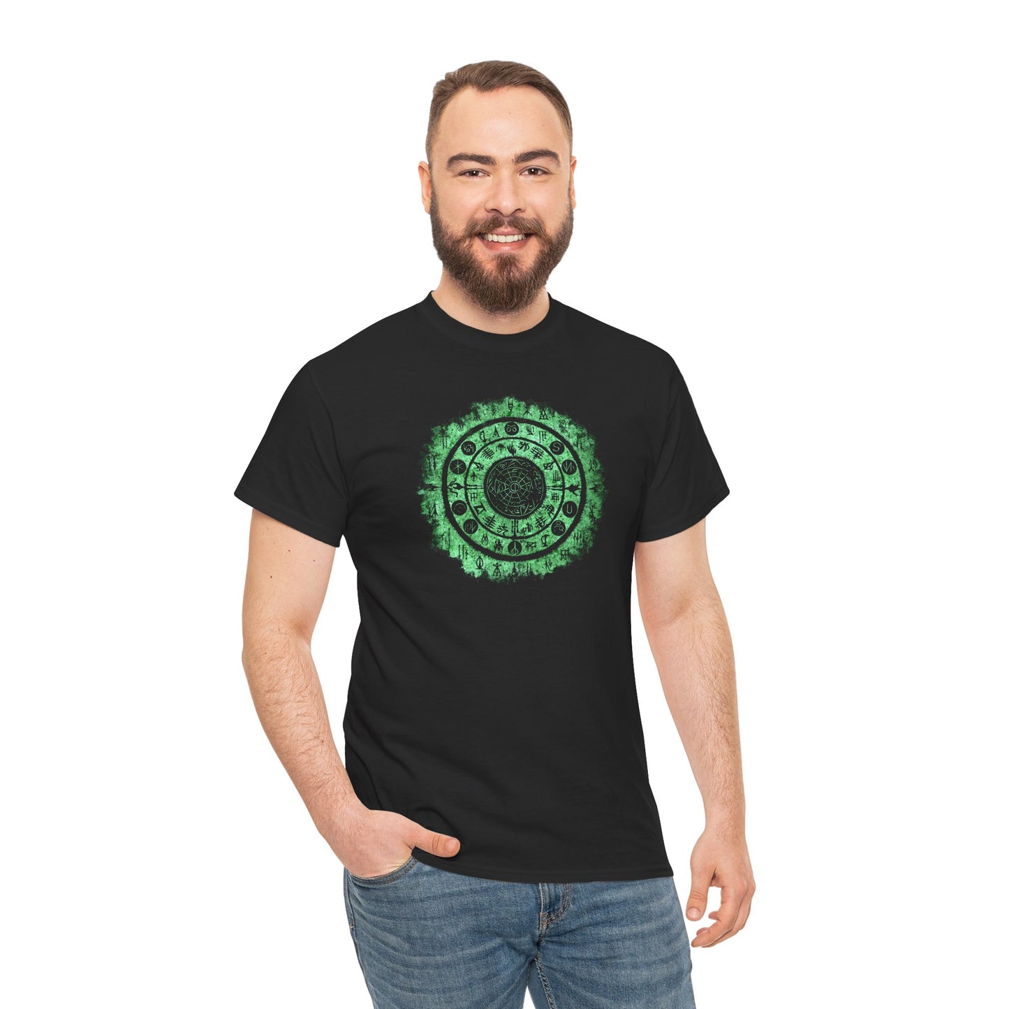 Unisex T-shirt Witchcraft Seal in Green