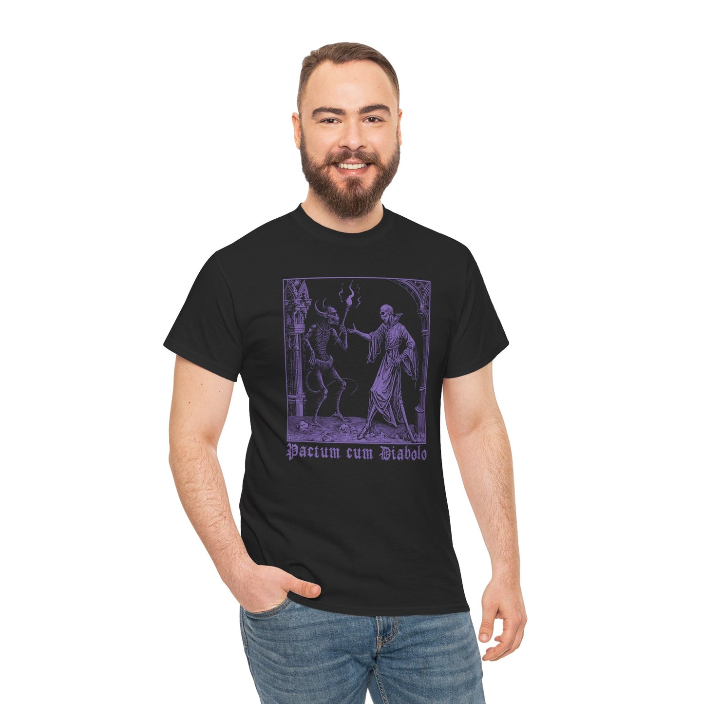 Unisex T-shirt Pactum cum Diabolo in Purple