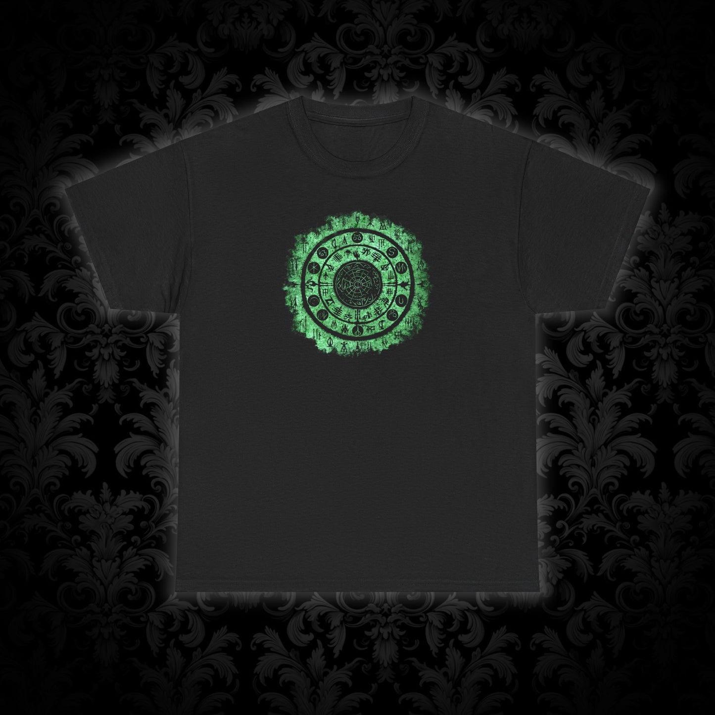 Unisex T-shirt Witchcraft Seal in Green