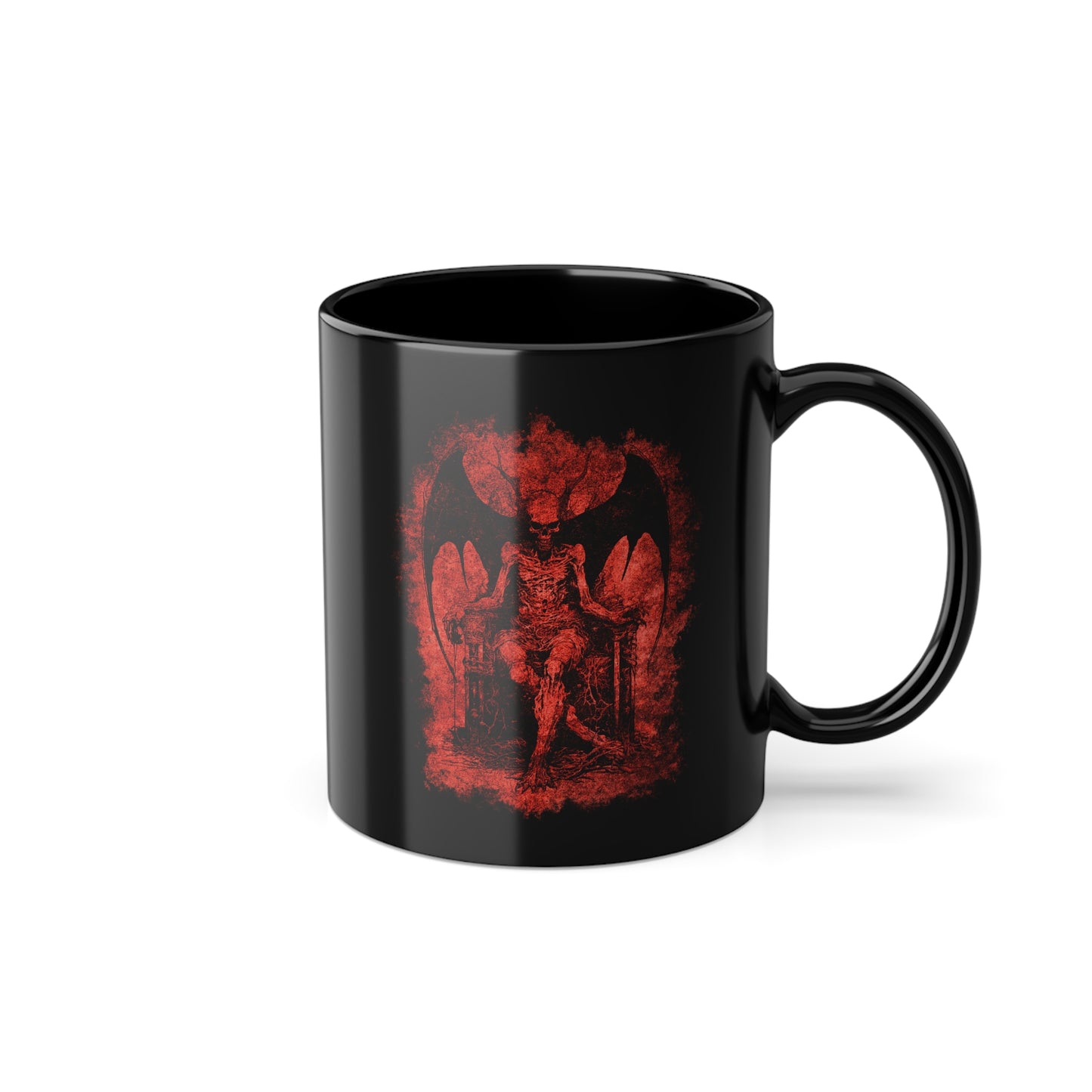 Mug Devil on his Throne in Hell in Red