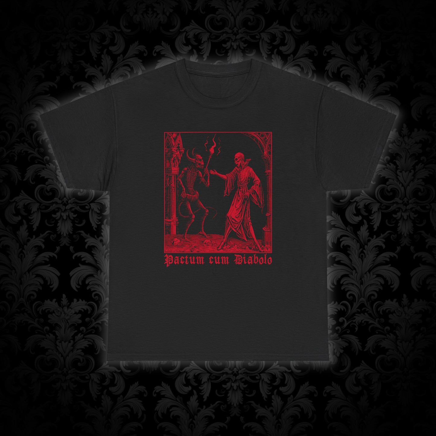 Unisex T-shirt Pactum cum Diabolo in Red