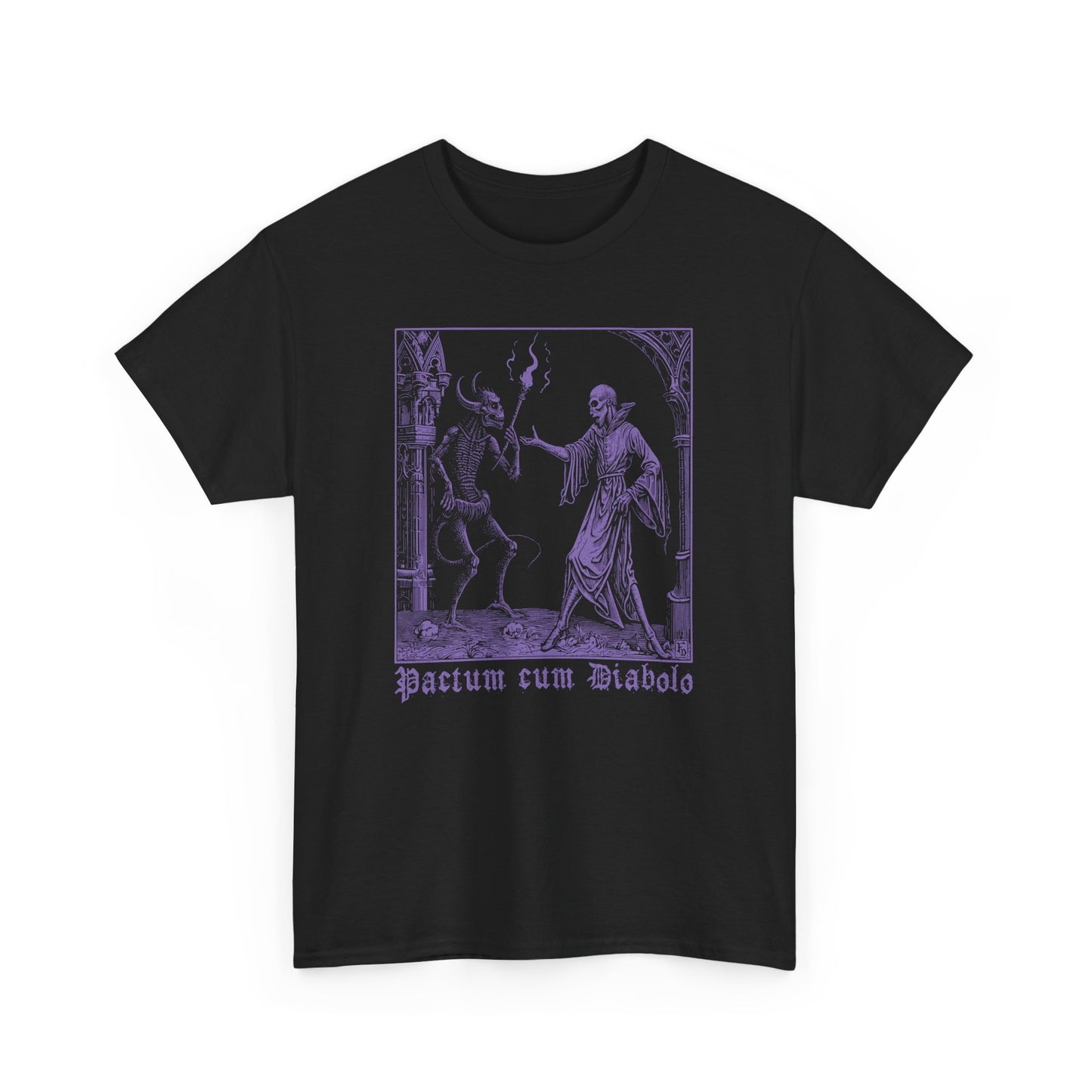 Unisex T-shirt Pactum cum Diabolo in Purple