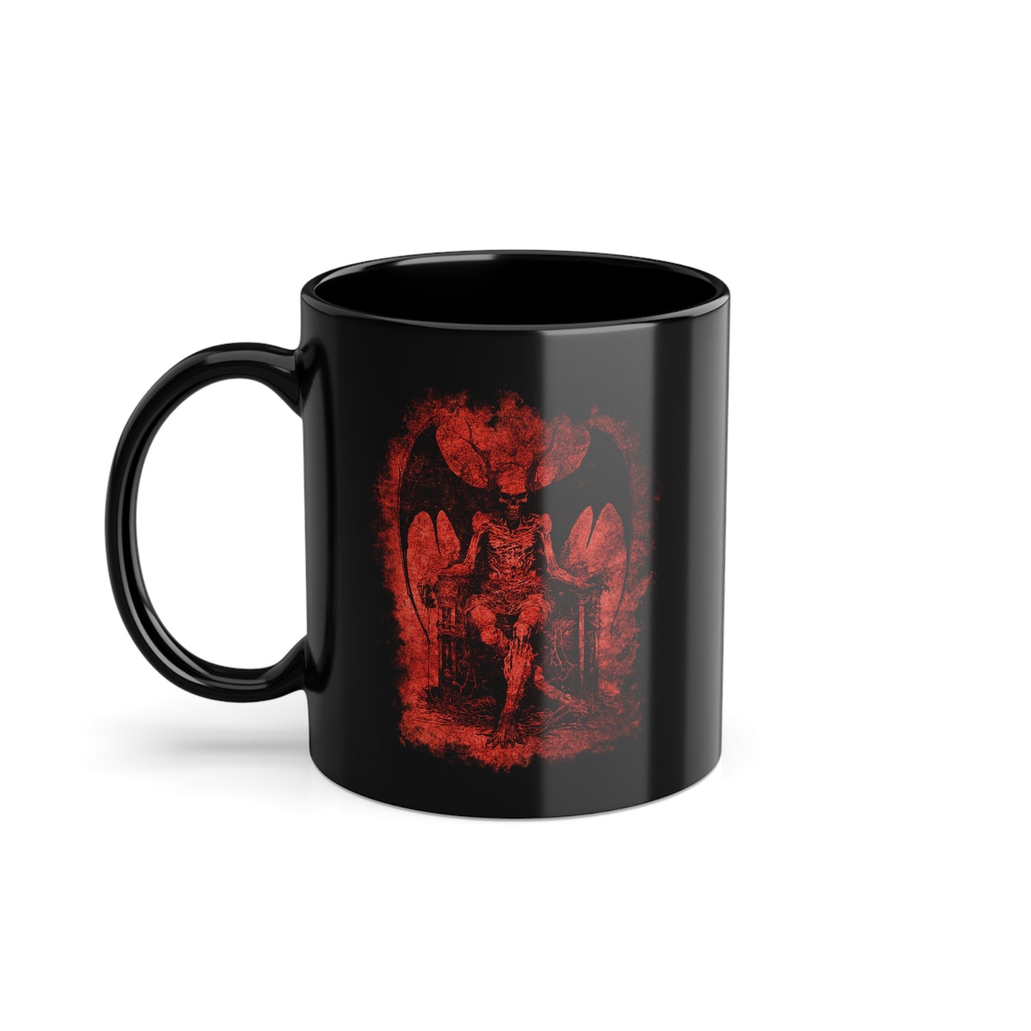 Mug Devil on his Throne in Hell in Red