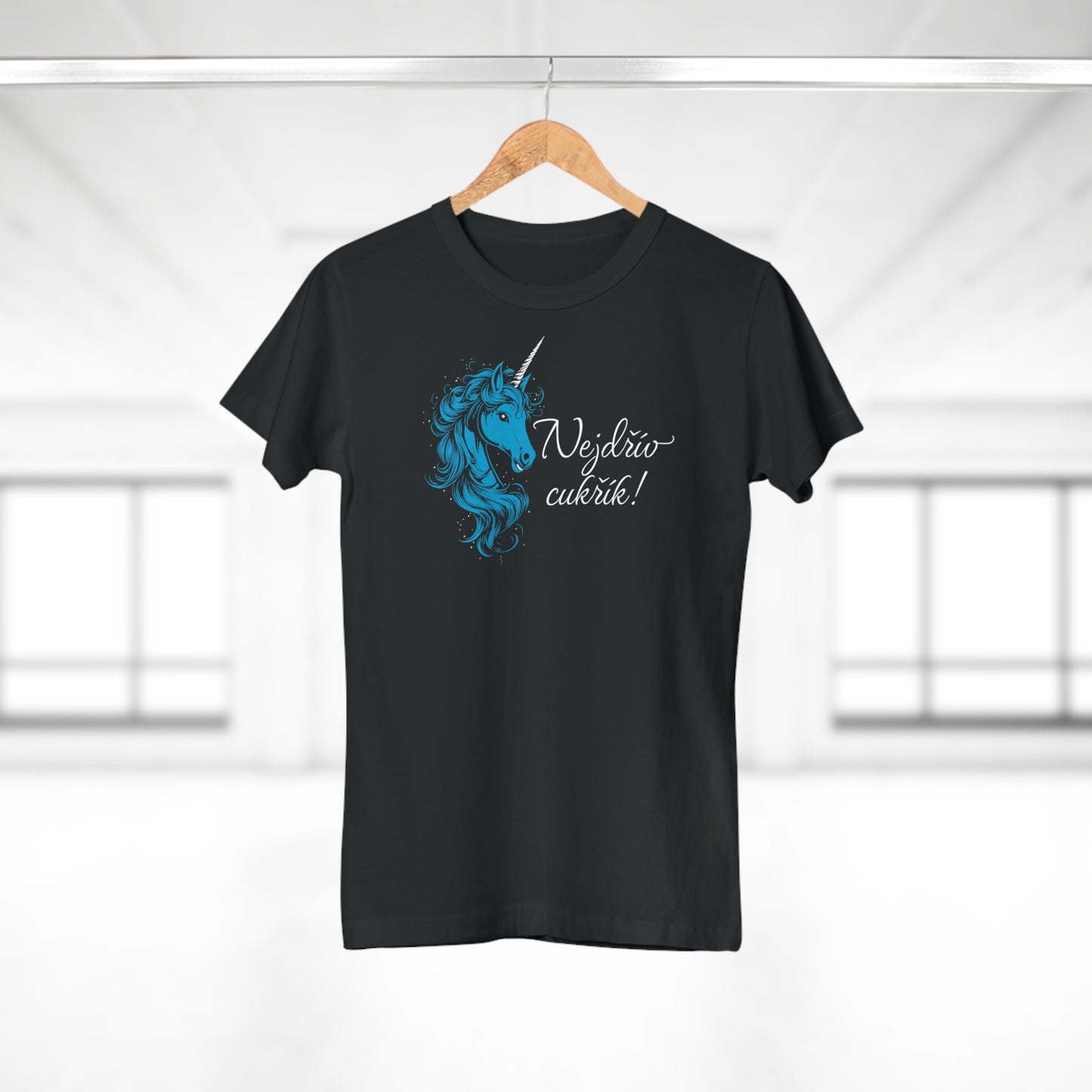 Women's T-shirt Unicorn - First candy in blue CZ Edition