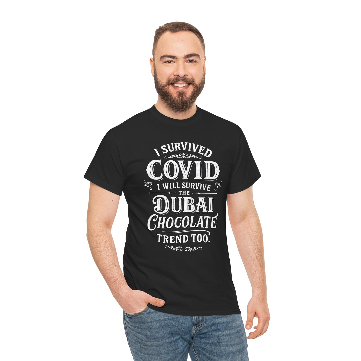 Unisex T-shirt Dubai Chocolate Trend in White