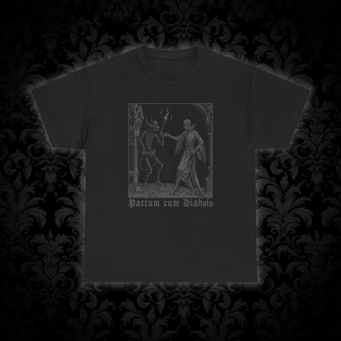 Unisex T-shirt Pactum cum Diabolo in Grey