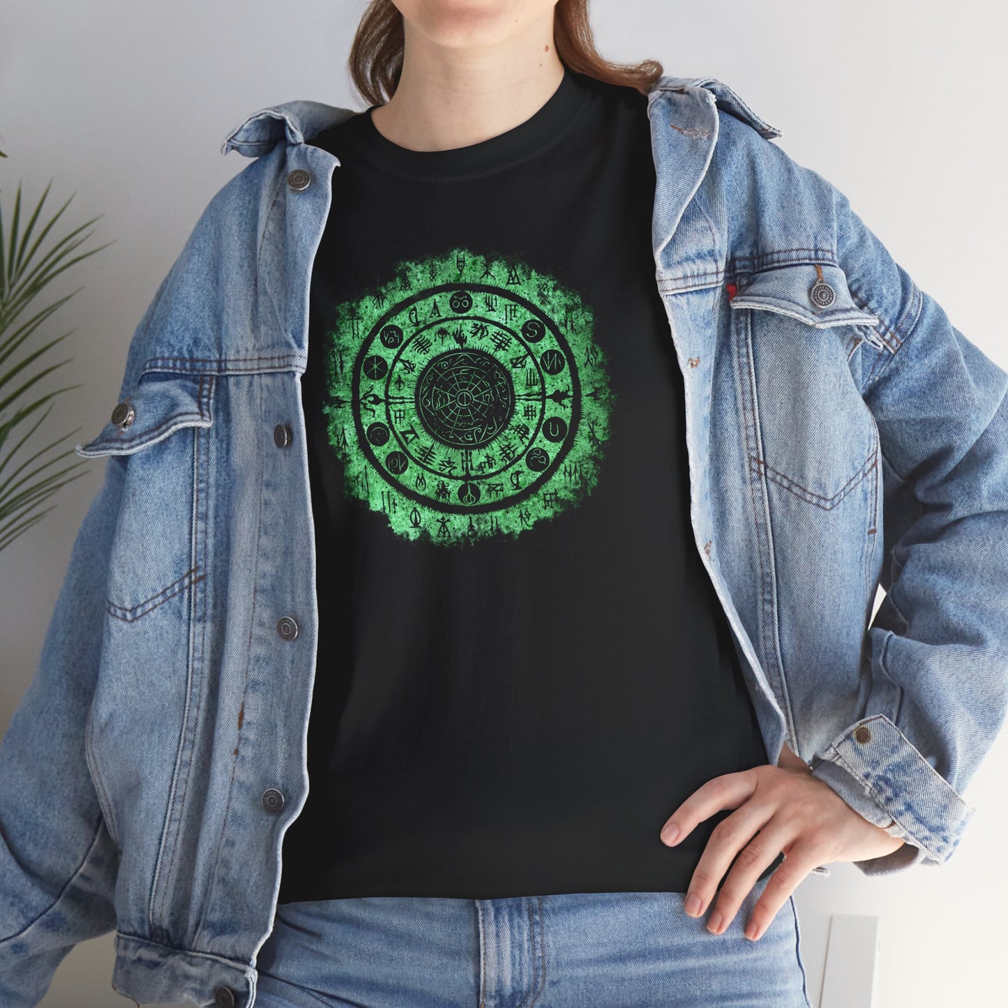 Unisex T-shirt Witchcraft Seal in Green