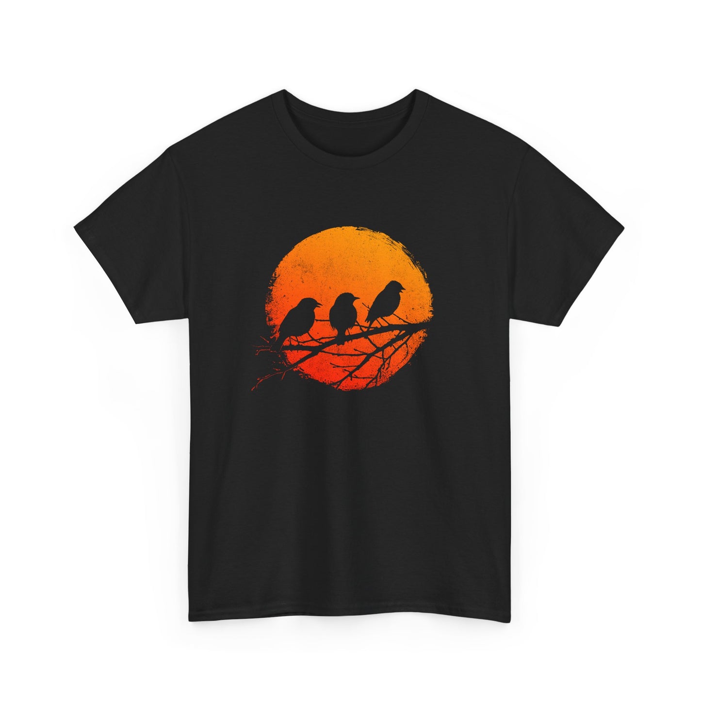 Unisex T-shirt Birds in the Sun in Orange