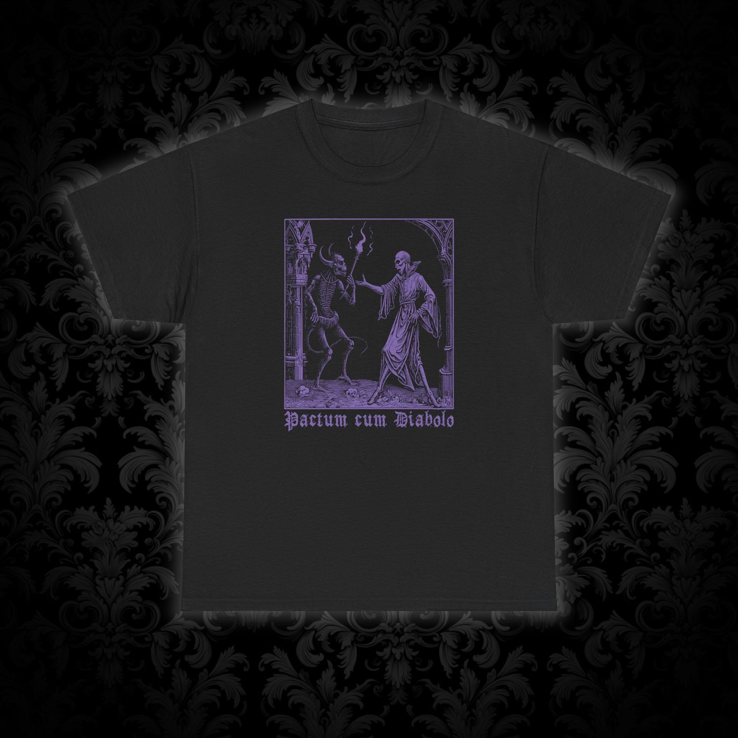 Unisex T-shirt Pactum cum Diabolo in Purple