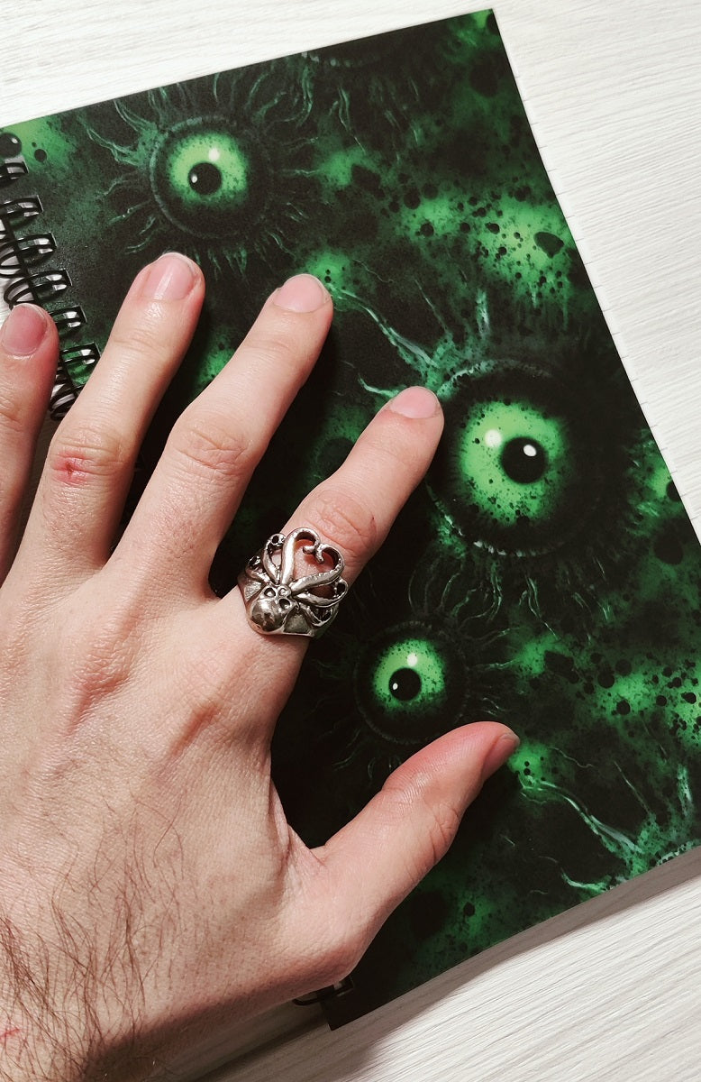 Spiral Notebook Greeny Lurking Eyes