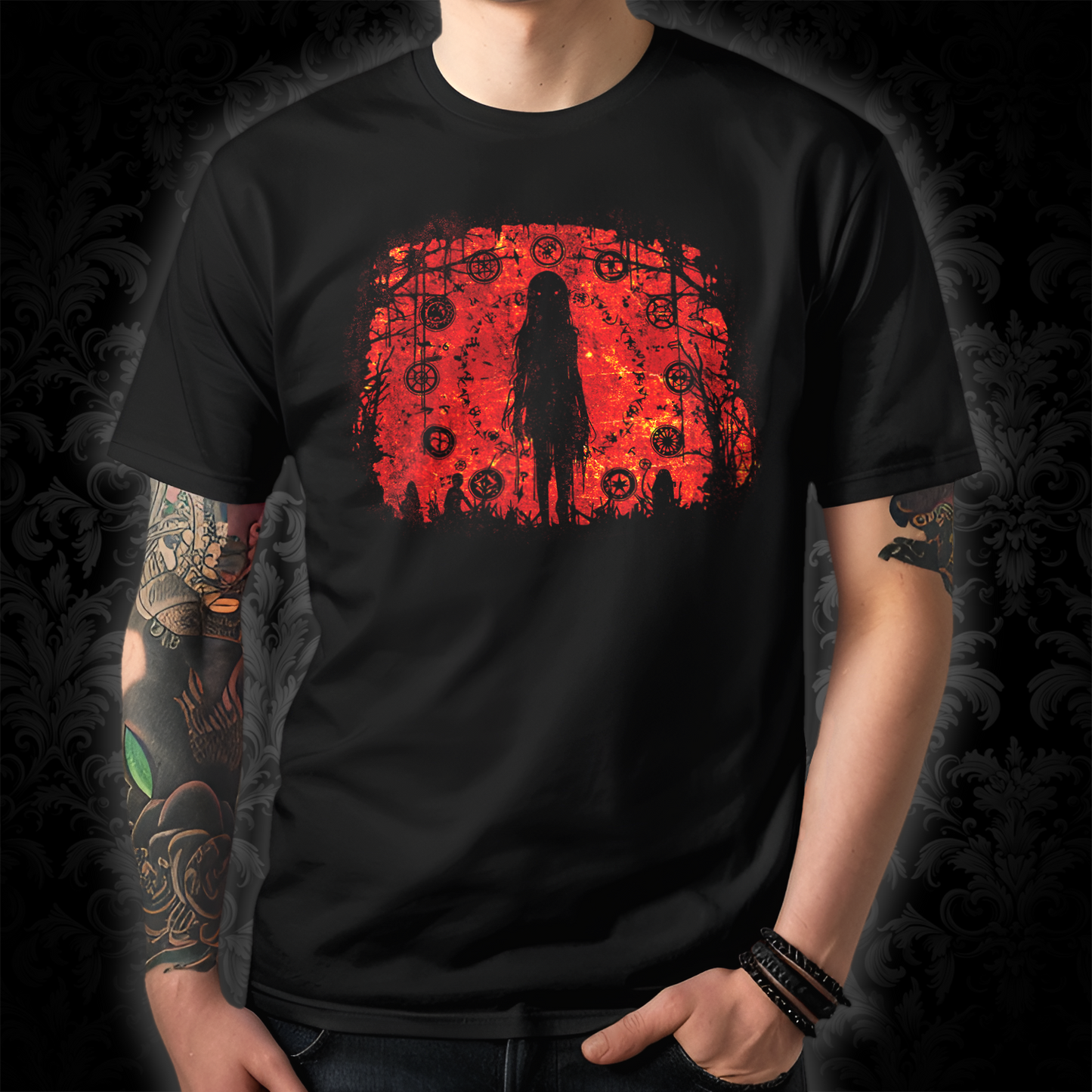 Unisex T-shirt Evil is here in red