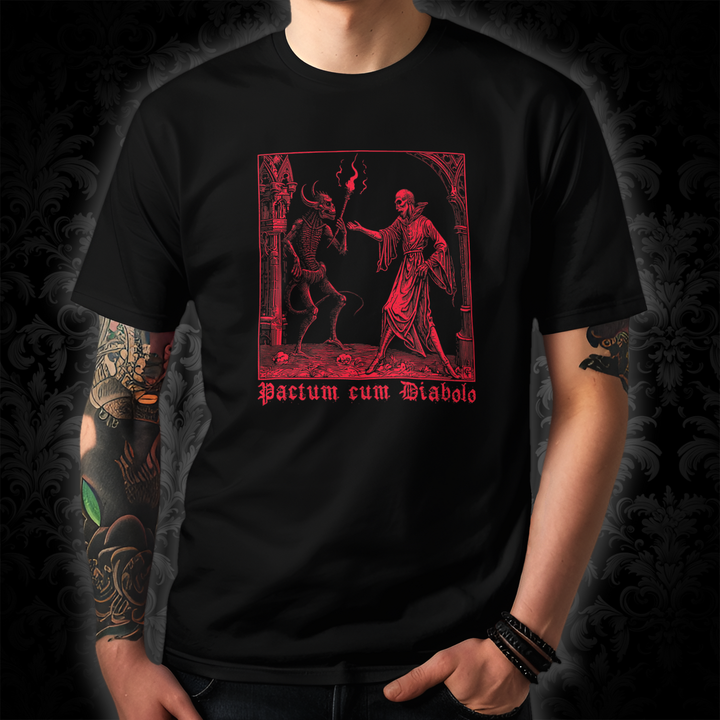 Unisex T-shirt Pactum cum Diabolo in Red