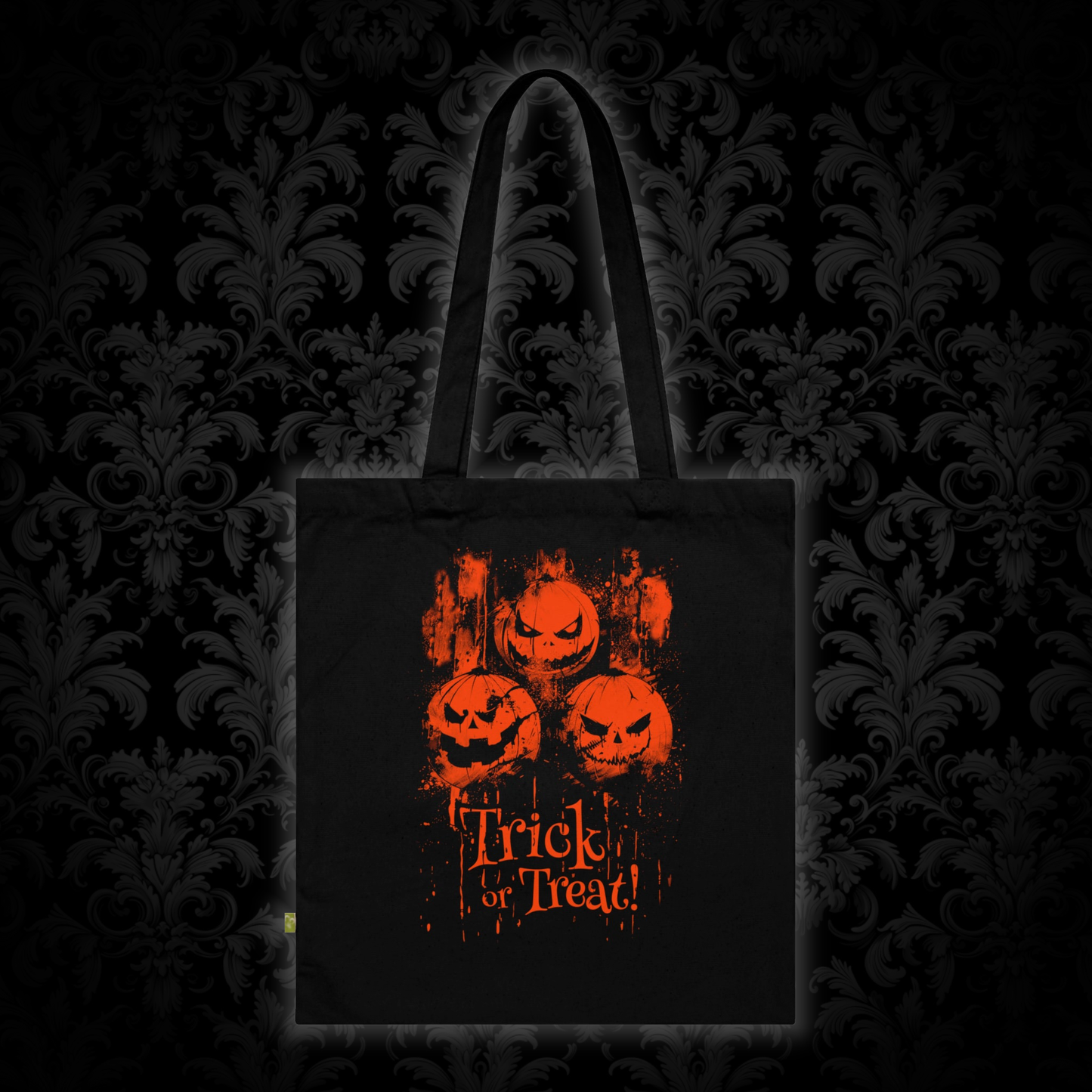 Tote bag Halloween Pumpkins Trick or Treat in Orange