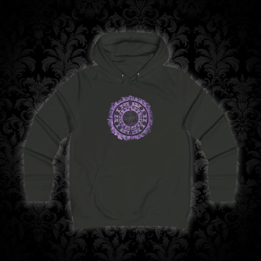 Girlie Hoodie Witchcraft seal in Purple