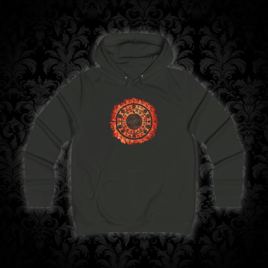 Girlie Hoodie Witchcraft seal in Orange