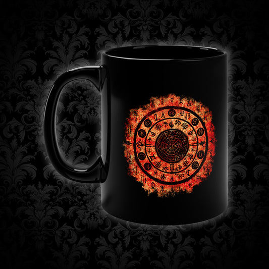 Mug Witchcraft Seal Design in Orange