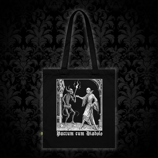 Tote Bag Pactum cum Diabolo in White