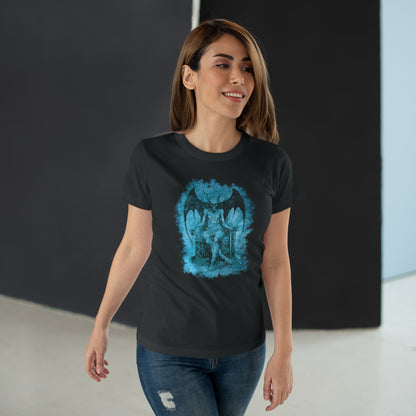 Women's T-shirt Devil on his Throne in Blue