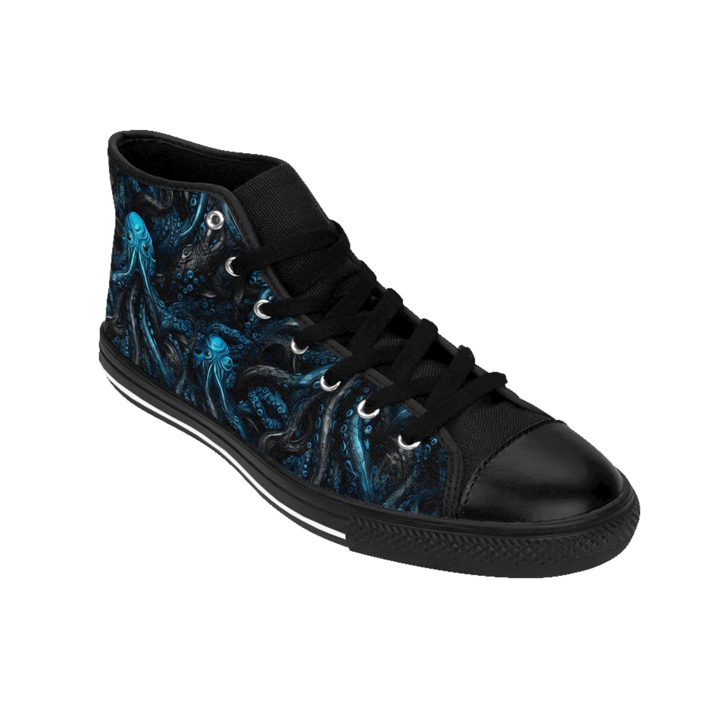 Classic Sneakers Blue Tentacles Horror - Frogos Design