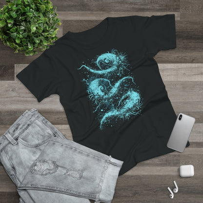 Women's T-shirt Cosmic Worms in Blue