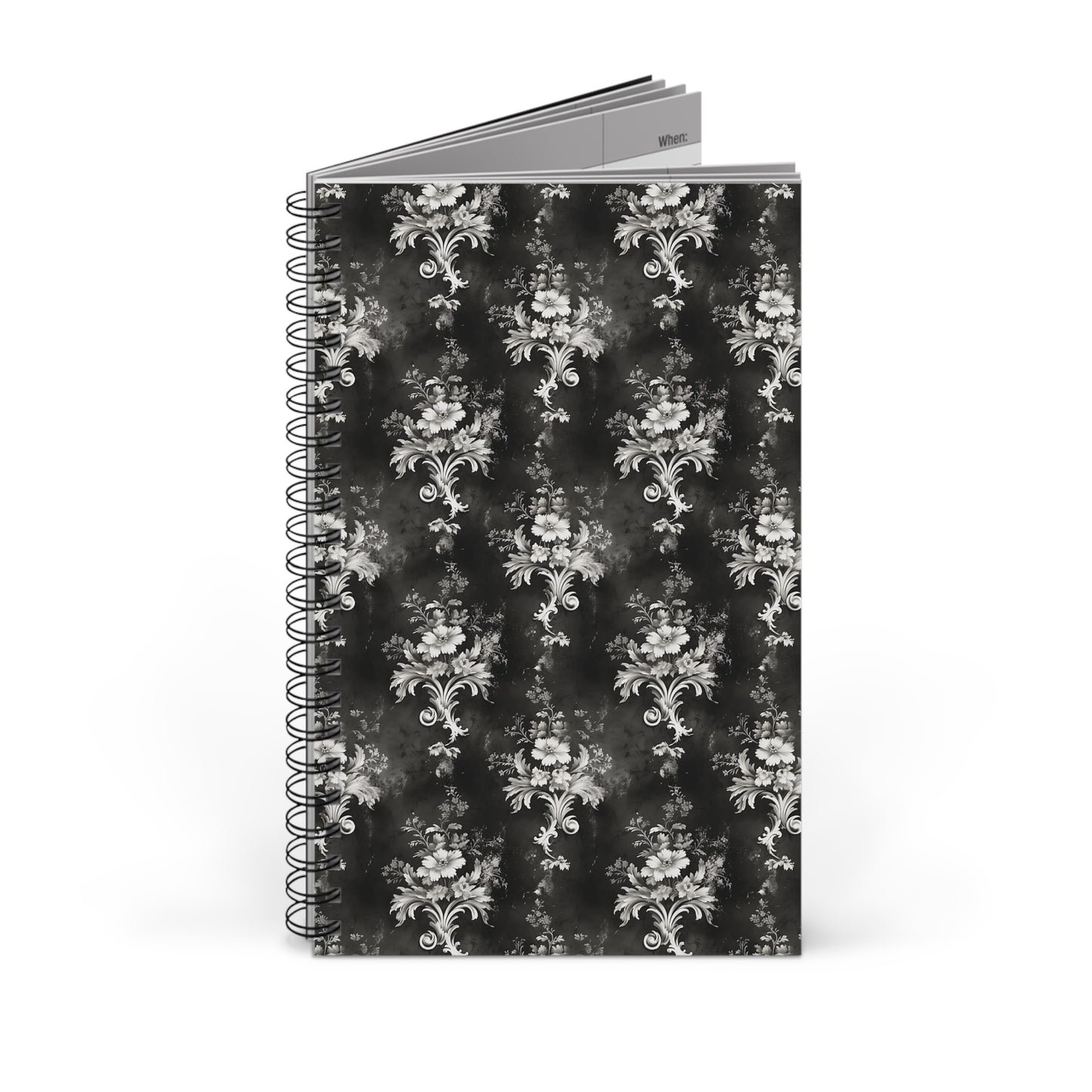 Spiral Notebook Grey Boudoire - Frogos Design