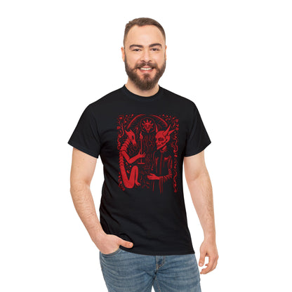 Unisex T-shirt Pact with the Devil in Red - Frogos Design