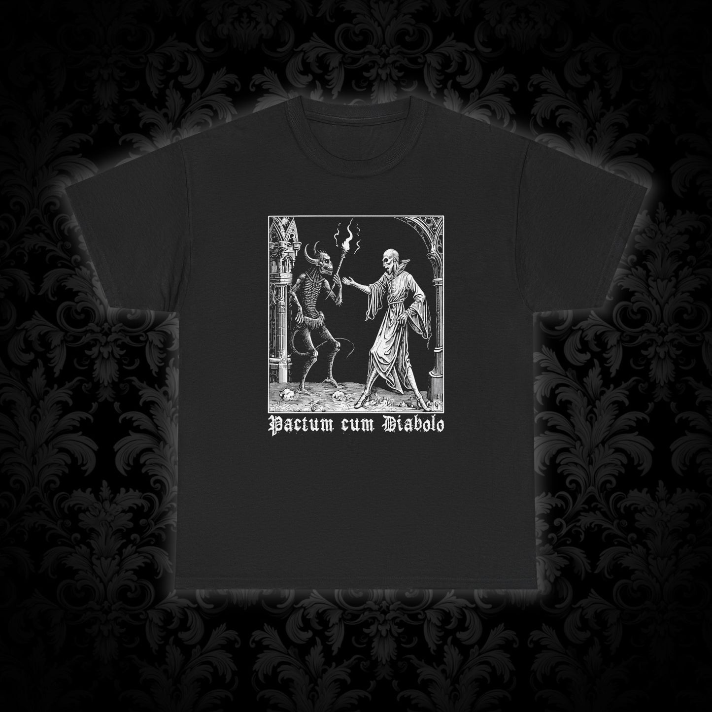 Unisex T-shirt Pactum cum Diabolo in White