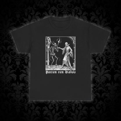 Unisex T-shirt Pactum cum Diabolo in White