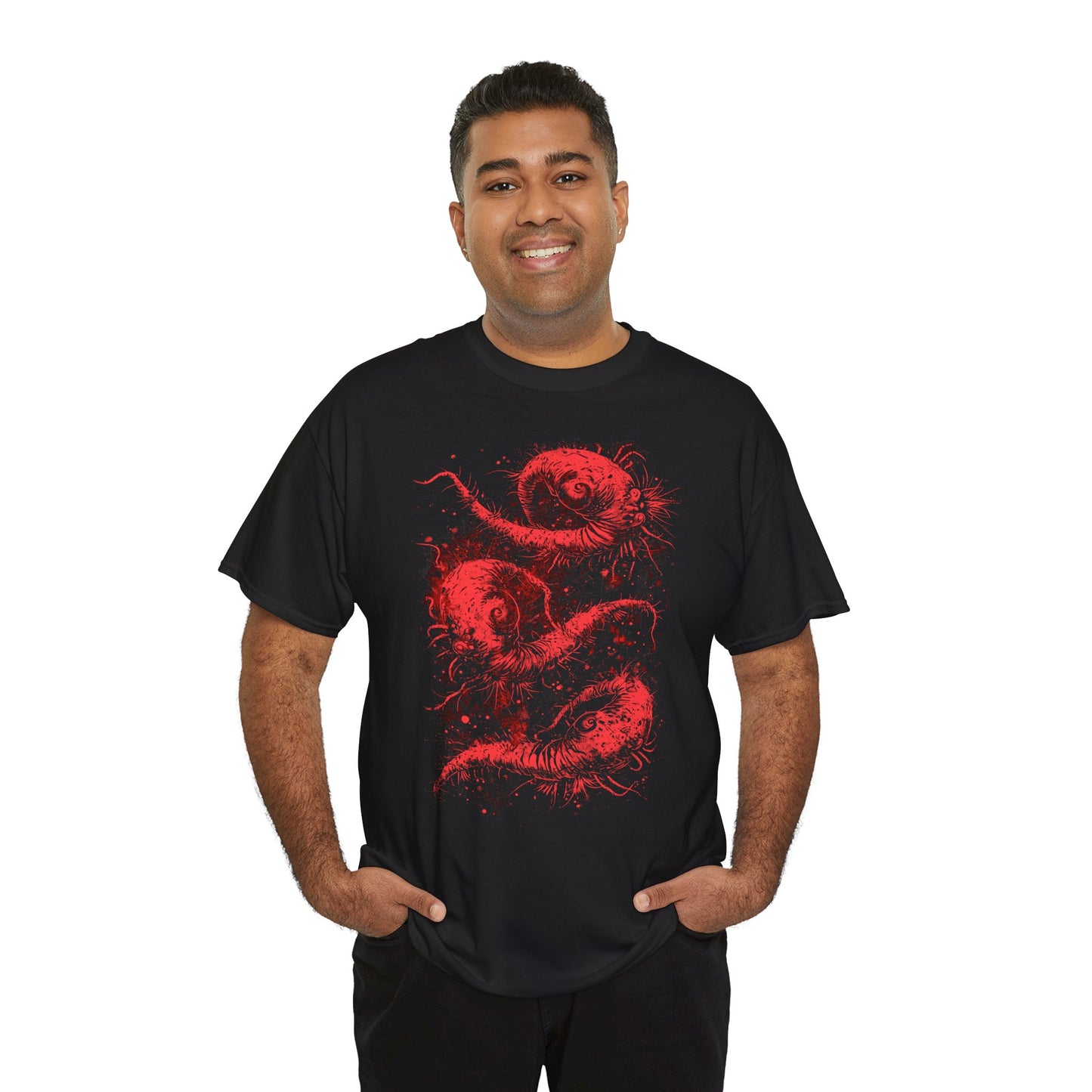 Unisex T-shirt Cosmic Worms in Red