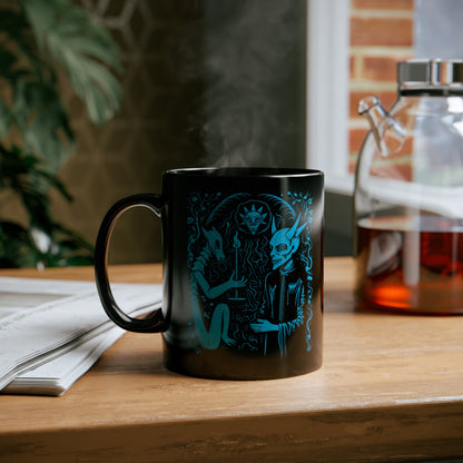 Mug Devil Pact with the Devil in Blue - Frogos Design