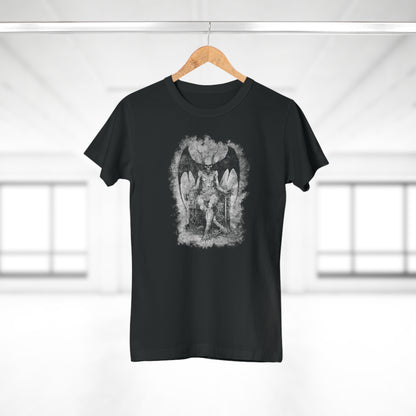 Women's T-shirt Devil on his Throne in Grey