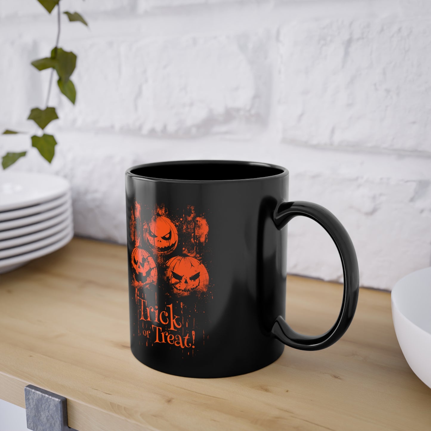 Mug Halloween Pumpkins Trick or Treat in Orange