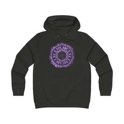 Girlie Hoodie Witchcraft seal in Purple