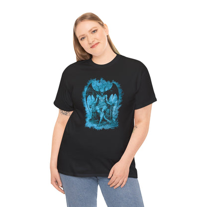 Unisex T-shirt Devil on his Throne in Blue