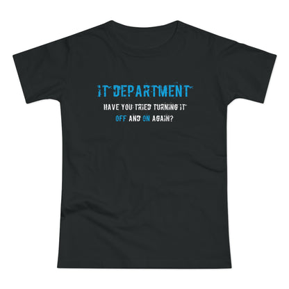 Women's T-shirt IT Support in Blue