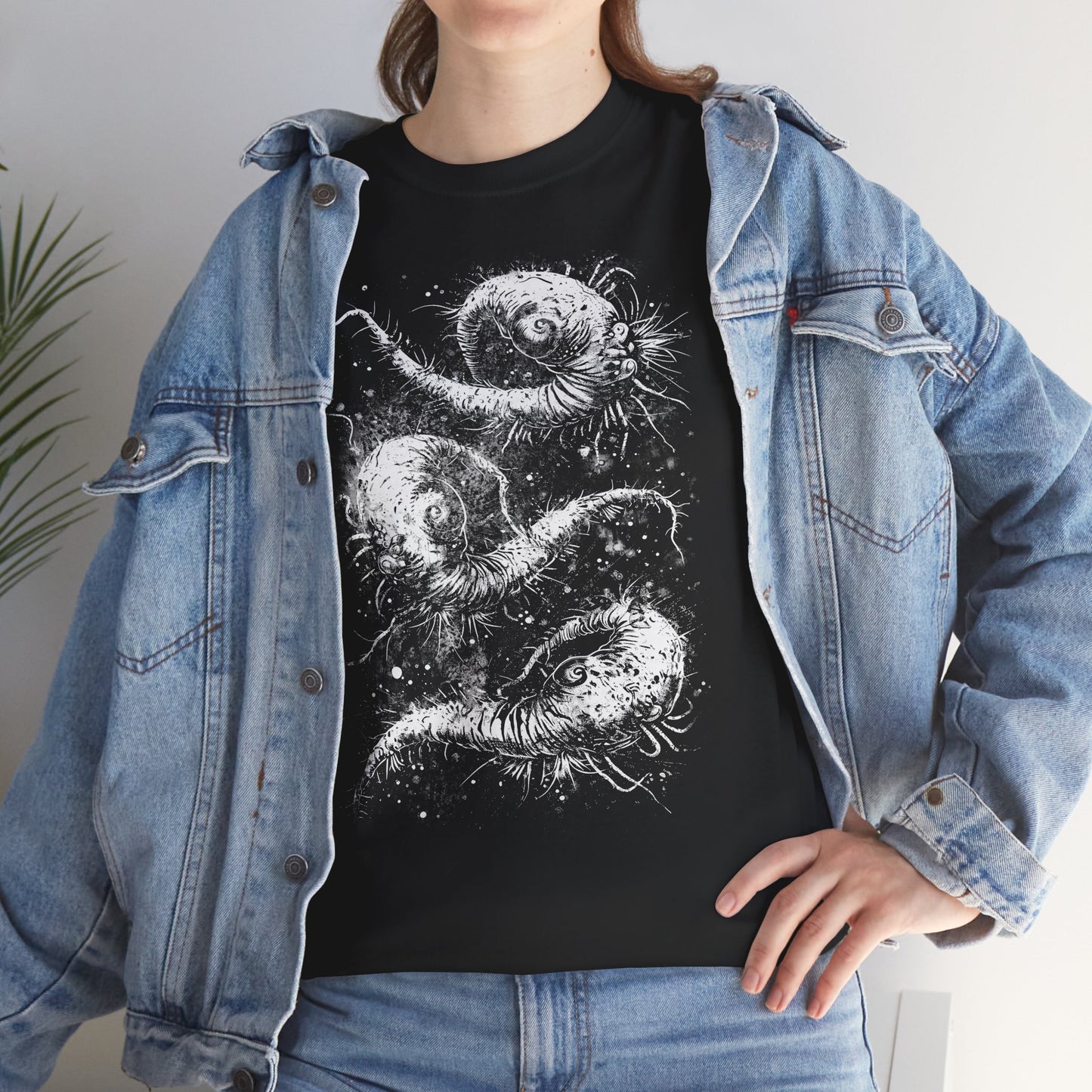 Unisex T-shirt Cosmic Worms in White