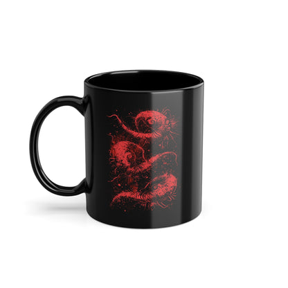 Mug Cosmic Worms in Red