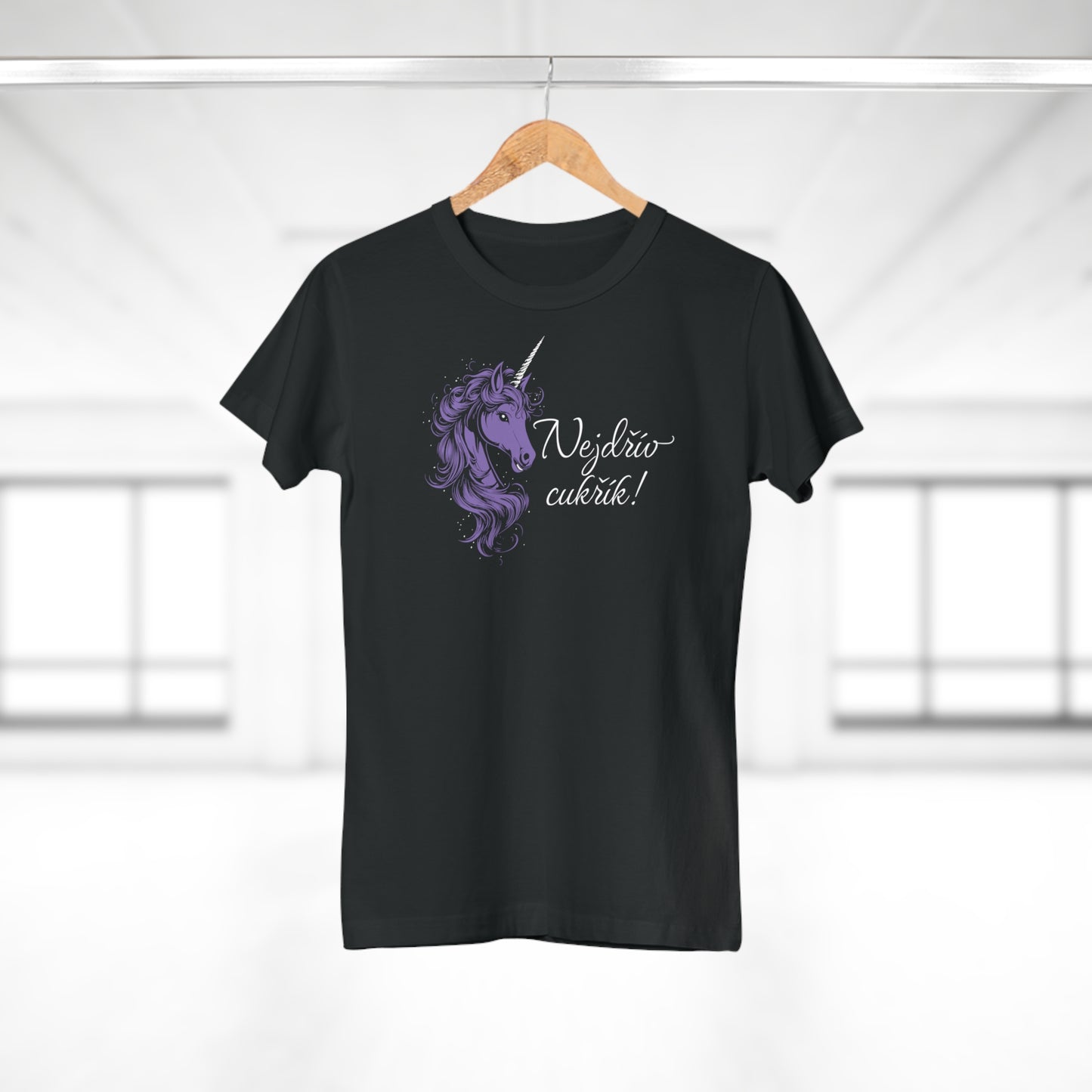 Women's T-shirt Unicorn - First candy in purple CZ Edition