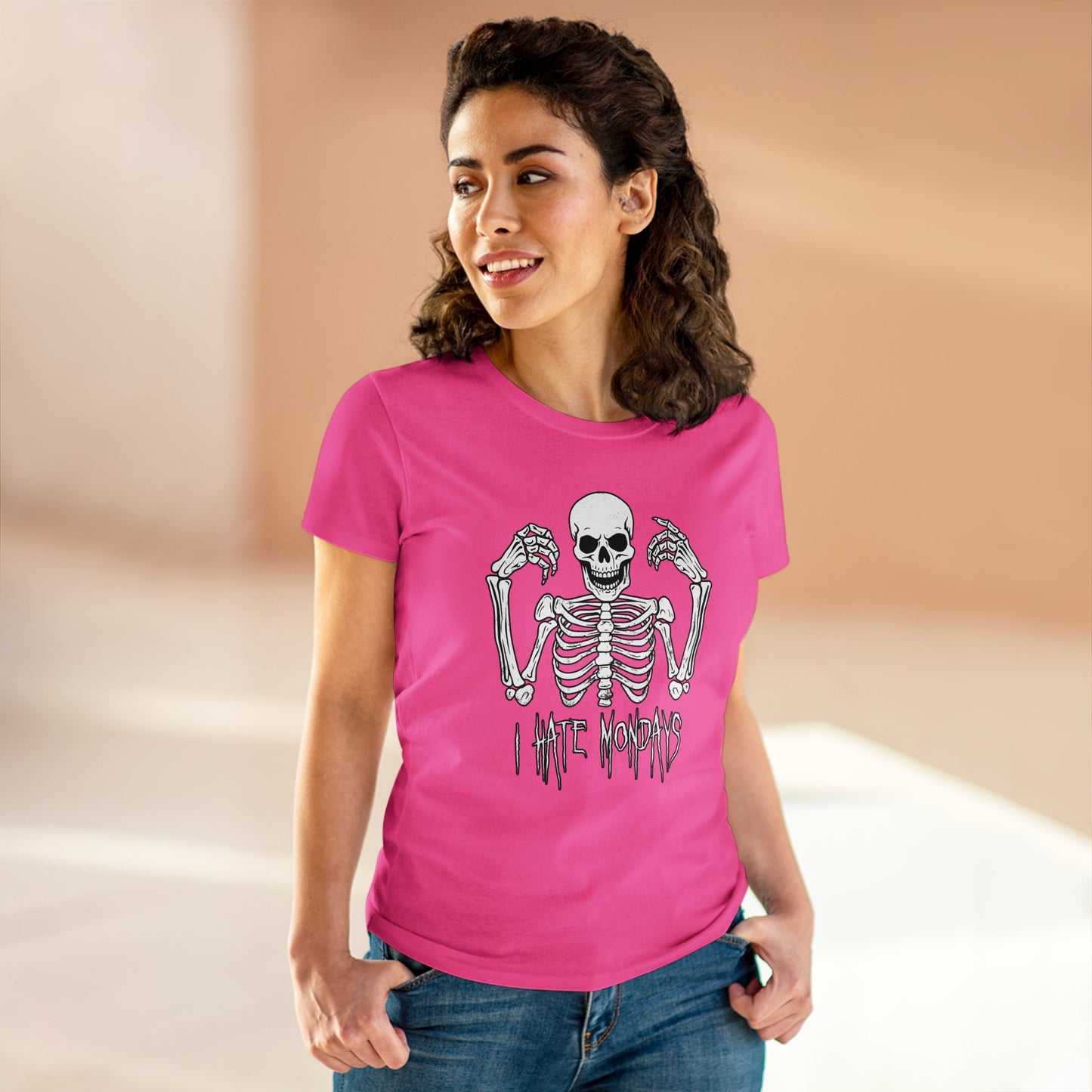 Women's T-shirt Skelly Hates Mondays - Frogos Design