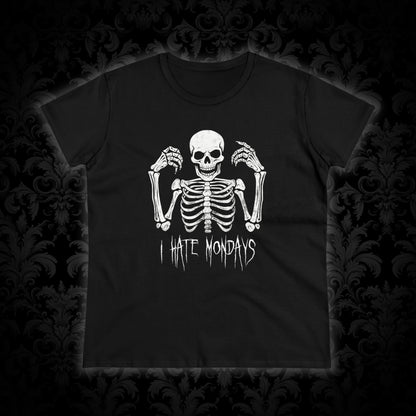 Women's T-shirt Skelly Hates Mondays - Frogos Design