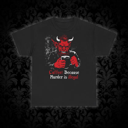 Unisex T-shirt Coffee Devil in Red